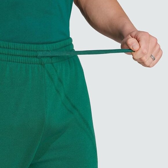 NWT adidas Men's Essentials Fleece Regular Tapered Pants, collegiate green - Picture 3 of 9